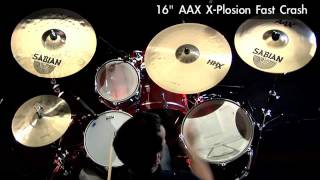 Sabian AAX Series XPlosion Fast Crash 16quot Cymbal [upl. by Anaujit]