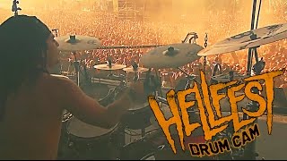 FRANKY COSTANZA DAGOBA HELLFEST DRUMCAM THE GREAT WONDER [upl. by Sucramat16]