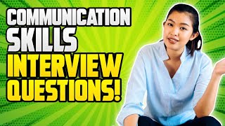 COMMUNICATION SKILLS Interview Questions and Answers PASS CompetencyBased Interviews [upl. by Monika]