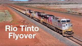 Rio Tinto Iron Ore Train Drone Flyover [upl. by Nothsa]