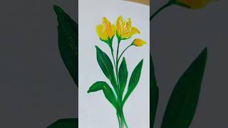 Yellow flowers 🌼🌼 shorts art artwork drawing painting [upl. by Weinreb]