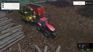 Farming Simulator 15 Wood Crasher Mod Gameplay [upl. by Erroll]