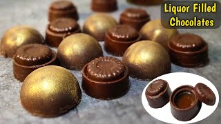 Liqour Filled Chocolates  Homemade Chocolates Recipe  Christmas amp New Year Party Special Chocolate [upl. by Haven]