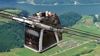 Ride on the Stanserhorn Cabrio Tram at Lake Lucerne [upl. by Philis327]