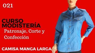 Curso Modistería Camisa Manga Larga a la Medida Paso a Paso 1 [upl. by Ahsoek]