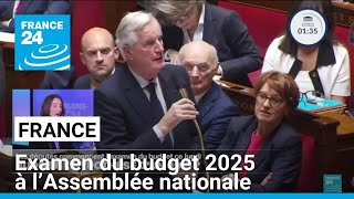 France  examen du budget 2025 à l’Assemblée nationale un éventuel recours au 493 [upl. by Noleta]