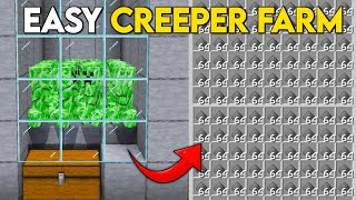 EASY 121 CREEPER FARM TUTORIAL In Minecraft Bedrock [upl. by Carrol]