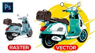 How to Vectorize an Image Photo to Vector  Photoshop Tutorial [upl. by Solakcin632]