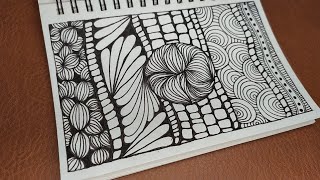 Try this Zentangle Art 99  Simple Patterns amp Doodles for Beginners [upl. by Reinaldos]