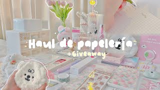 Haul de papelería cute amp aesthetic ♡  GIVEAWAY ft stationery pal [upl. by Eiramanit]