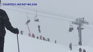 Slackliner saves man dangling unconscious from ABasin chairlift [upl. by Eirised177]