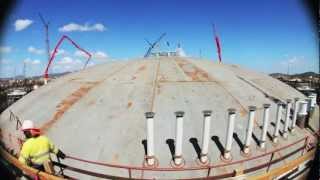 QCLNG Construction Milestone  Tank Roof Installed [upl. by Nosrettap]