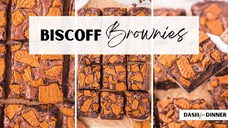 Easy Biscoff Brownies AKA Cookie Butter Brownies [upl. by Nottnerb]