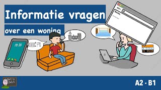 NT2 Appartement te huur ❓ Vragen 📞 📨 Nederlands leren  Woningen A2B1 Les 101 learndutch 21 12 [upl. by Nema]