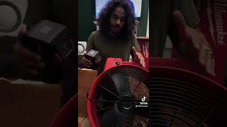 Milwaukee M18 18’ Fan milwaukee construction contractor fyp funnyvideo youtubeshorts [upl. by Aihsei]