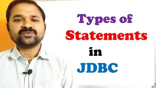 Types of Statements in JDBC  Web Technologies  Advanced Java [upl. by Itoyj]