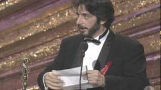 Al Pacino Wins Best Actor 1993 Oscars [upl. by Nemajneb]