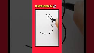 Esay drawing by numbers 3 drawing youtubeshorts art easydrawing draw [upl. by Eellah]