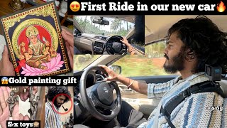 😍First Ride in our New car🔥🥰gifting 22 Carat Gold painting 😱sx toys collection TTF [upl. by Fausta163]