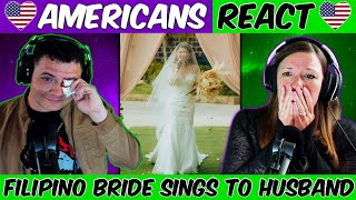 Filipino Bride Sings Herself Down The Aisle Almira Lat HE KNOWS Americans React [upl. by Artus329]