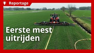 Succesvol mest uitrijden met sleepslang op gedraineerde grond [upl. by Ybor]