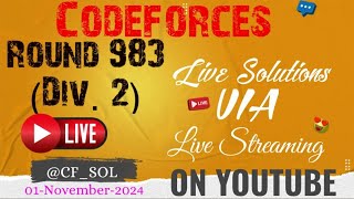 Codeforces Round 983 Div 2  Live Problems Solving  Solutions Disscussion [upl. by Lavotsirc389]