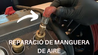 ¿COMO REPARAR UNA MANGUERA DE COMPRESOR DE AIRE [upl. by Anaujnas]