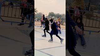 Eagle stunt with aiza skater inlineskatingtutorial sundasskater ayazskatingclub ytshort [upl. by Rad]