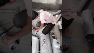 Plumbing work pvc fittings bathroom plumbingservices pvc youtube viralvideo [upl. by Pine855]