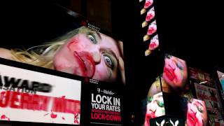 Pipilotti Rist Open My Glade Flatten in Time Square on 1302017 [upl. by Nodyarg]