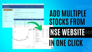 ADD MULTIPLE STOCKS FROM NSE WEBSITE TO BROKER WATCHLIST IN 1CLICKfyerszerodhaindianstockmarket [upl. by Sidnac]