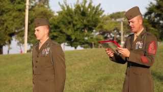 French Fourragere Ceremony  BLT 36 24th MEU [upl. by Innos]