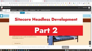 Sitecore headless development  Part 2 [upl. by Eniluj]