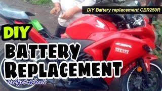 DIY How to Replace Battery in CBR250R [upl. by Anile]