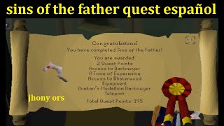 OSRS sins of the father quest español 2024 [upl. by Adlitam]