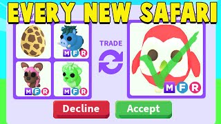 Trading EVERY NEW SAFARI PET in Adopt Me CHALLENGE [upl. by Eiro]