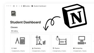 How to use Notion for School 2024 Free Template [upl. by Nirre920]