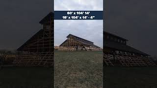 Watch As This Pole Barn Gets A Lift construction polebarn barn build postframe shorts [upl. by Schwab149]