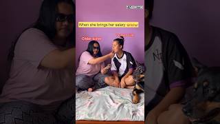 When sister brings her salary ytshorts funny sisters comedy money memes [upl. by Ahsenom907]