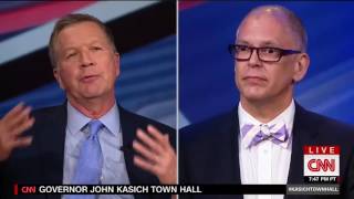 Jim Obergefell and John Kasich at an Anderson Cooper Town Hall 42517 [upl. by Leahcimnaj]