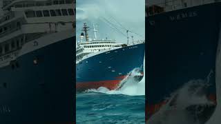 Ship Battles a Massive Wave – Can It Survive ship waves dangerouswaves [upl. by Joy]