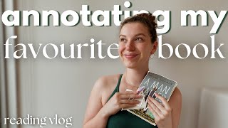 annotate my favourite book with me 🤍 reading vlog [upl. by Tabib]