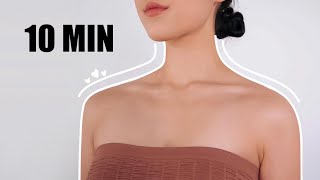 10 MIN EXERCISE FOR NECK SHOULDERS amp COLLARBONE AREA  Kpop Idol 90 Degree Shoulders  Mish Choi [upl. by Wagstaff]