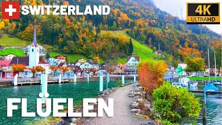 Flüelen Switzerland  The Most Beautiful Villages in Switzerland  4K Waking Tour [upl. by Ahsennek]