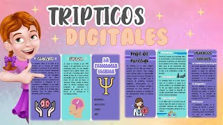 TRIPTICOS DIGITALES Y CREATIVOS  PowerPoint💫 [upl. by Stedmann815]