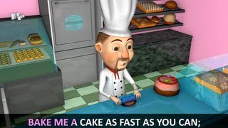 Pat A Cake with Lyrics  Childrens Nursery Rhymes Song by eFlashApps [upl. by Massimo151]