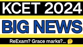 KCET 2024 exam Big news mathstechy [upl. by Liamsi]