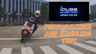 TVS iQube Performance and Handling Test in a Moto Gymkhana Track [upl. by Valtin]