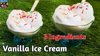 Vanilla Ice Cream Recipe 3 Ingredients  ice cream වැනිලා අයිස් ක්‍රීම් හදමු [upl. by Polish]