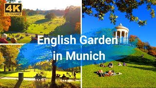 English Garden in Munich in 4K  The English Garden is three times larger than the central park [upl. by Dulciana]